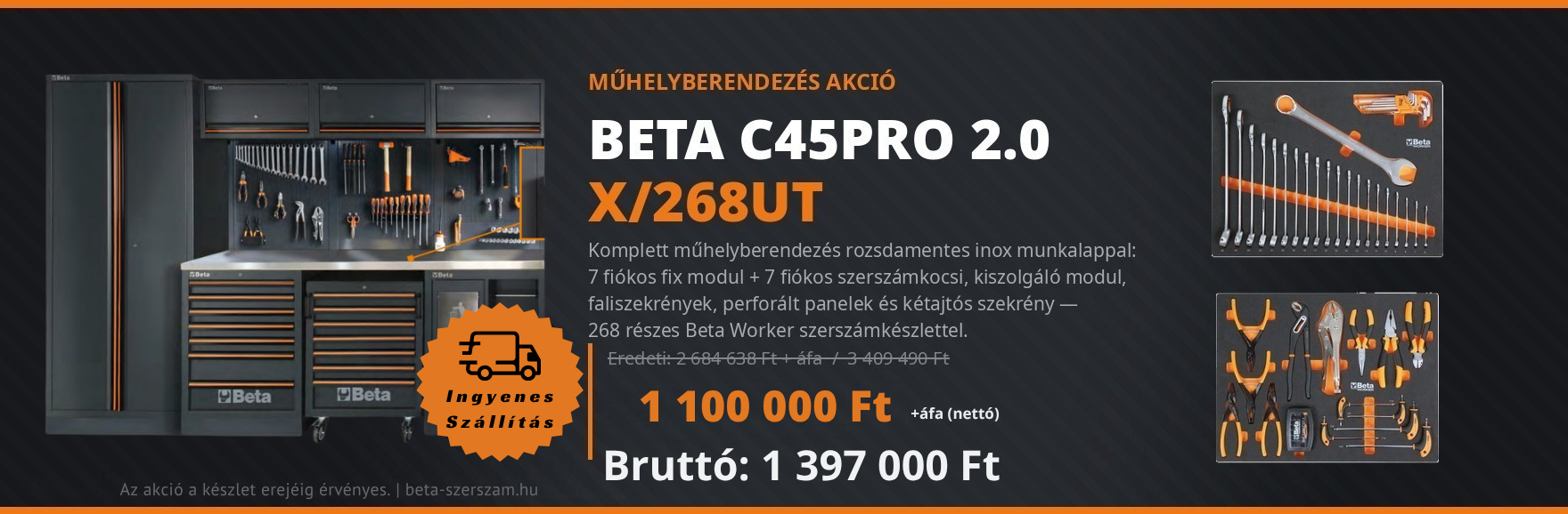 Beta  C45PRO műhelyberendezés felszerelve