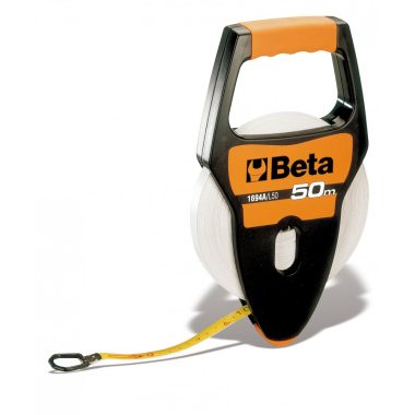   Beta 1694A/L Fogantyús mérőszalag, ütésálló ABS-ház, PVC borítású üvegszál szalag, Pontossági osztály: III