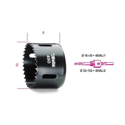 Beta 450 Koronafúró HSS, bimetál