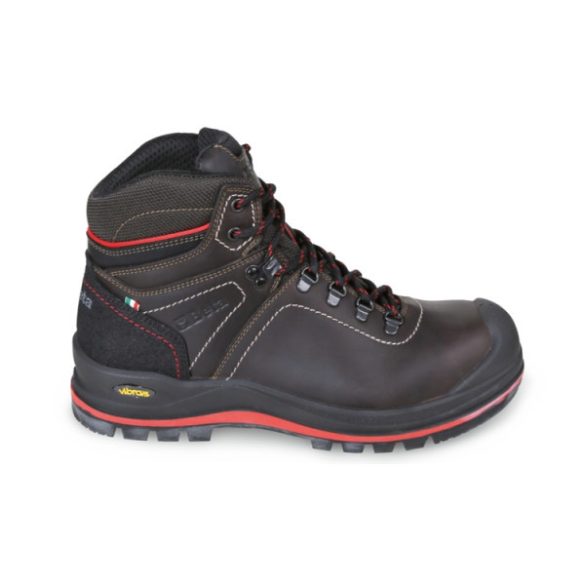 Beta 7294HM Heavy Duty Mérsékelten vízálló, faggyúzott full-grain bőr félcipő nagyteljesítményű VIBRAM® járófelülettel, kopásálló betéttel a saroknál, és poliuretán orrvédő
