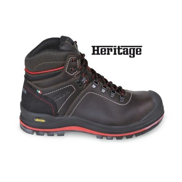 Beta 7294HM Heavy Duty Mérsékelten vízálló, faggyúzott full-grain bőr félcipő nagyteljesítményű VIBRAM® járófelülettel, kopásálló betéttel a saroknál, és poliuretán orrvédő