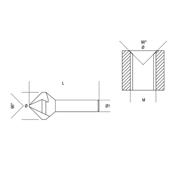 Beta 426 14 Süllyesztő maró, három vágóéllel, HSS