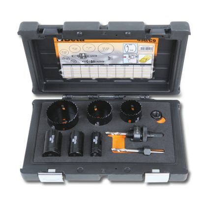   Beta 450/C9 Koronafúró készlet villanyszerelőknek, ütésálló műanyag dobozban