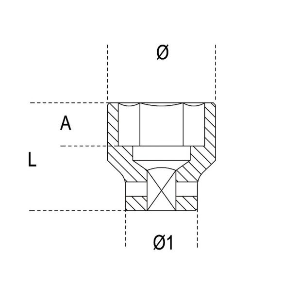 Beta 730 60 1.1/2"-os gépi dugókulcs, foszfátozott