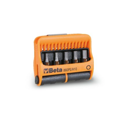   Beta 860PE/A10 10 csavarhúzóbetét és mágneses betéttartó, műanyag dobozban