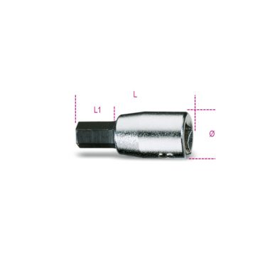   Beta 900ME 1/4"-os imbusz-dugókulcs, krómozott, barnított hegy