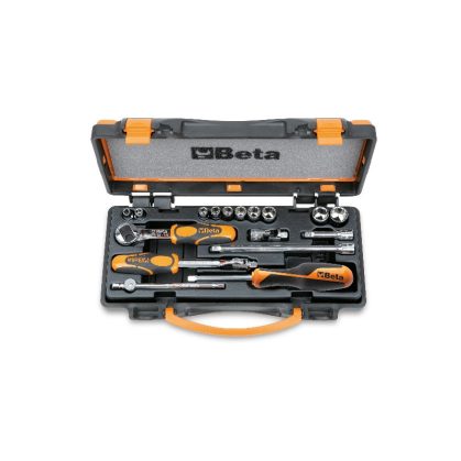  Beta 900AS/MB-C17 10 hatlapú dugókulcs és 7 tartozék fémdobozban
