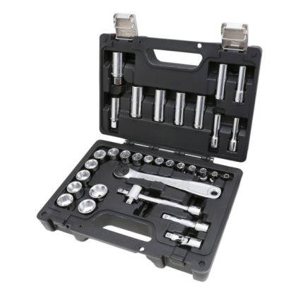 Beta Worker 913E/C33 33 részes dugókulcs készlet 3/8 colos hajtással nyitott műanyag tárolódobozban