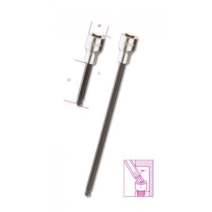   Beta 920BP 1/2"-os Hatlapú gömbfejű imbusz-dugókulcs 