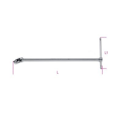 Beta 920/40 1/2”-os csuklós T-hajtószár, krómozott