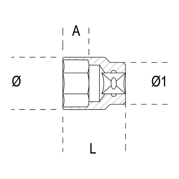 Beta 928AS 2.1/16 Hatlapú dugókulcs 3/4"-os