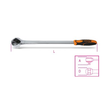   Beta 928/55 3/4”-os irányváltós racsni, 72 fogú, krómozott