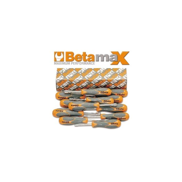 Beta 942BX/S12 12 részes dugókulcs-csavarhúzó szerszám készlet bi-materiál nyéllel 