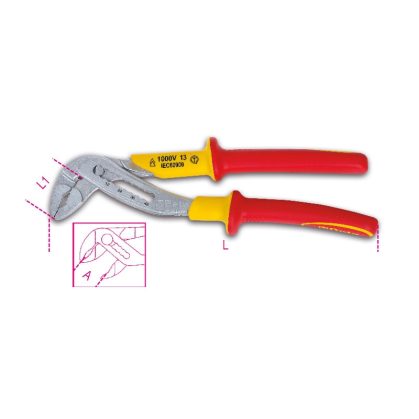   Beta 1048MQ 250 ​Vízpumpafogó, stifttel állítható, szigetelt, 1000V