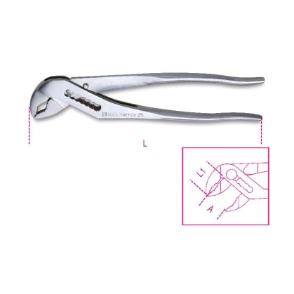   Beta 1048INOX ​Zártkapcsos állítható csipesz, rozsdamentes acélból