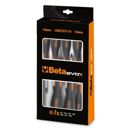 Beta 1208E/RTX-D7 Evox 7 részes biztonsági Torx csavarhúzó készlet ergonomikus markolattal
