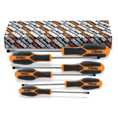 Beta 1221/S6 hat darabos professzionális csavarhúzó készlet kék-fekete markolattal