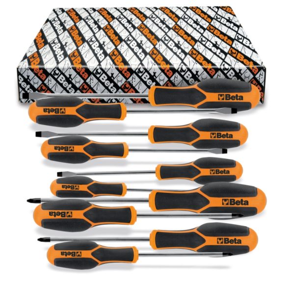 Beta 1223/S12 Morphos 12 darabos professzionális csavarhúzó készlet készletben elrendezve