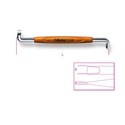 Beta 1236B Sarokcsavarhúzó hasítottfejű csavarokhoz