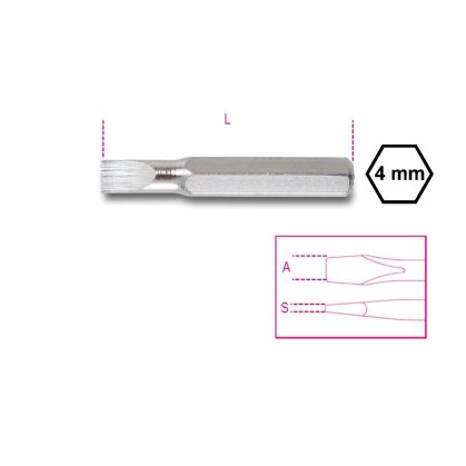   Beta 1256LP Csavarhúzóbetét 4 mm hasítottfejű csavarokhoz