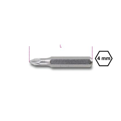   Beta 1256PZ 4 mm betét Pozidriv® - Supradriv® illesztésű csavarokhoz