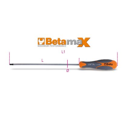   Beta 1297TX-L Imbusz csavarhúzó Torx® csavarokhoz, hosszú krómozott, fekete fej