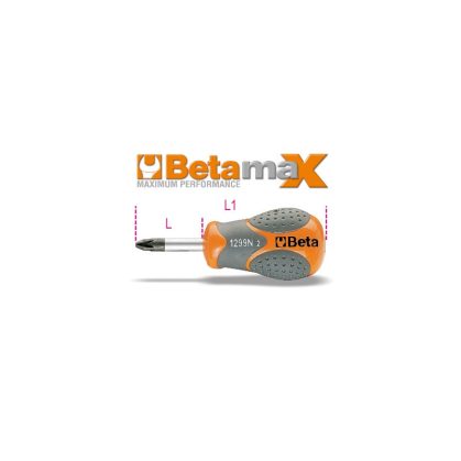   Beta 1299N/PZ Extra rövid csavarhúzó Pozidriv®- és Supadriv®-csavarokhoz