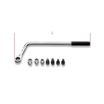   Beta 1477K/7 Sarokcsillagkulcs-készlet átváltós racsnival és betétekkel