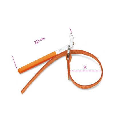   Beta 1490 Szíjas olajszűrőleszedő, nikkelezett, PVC-bevonatú nyéllel