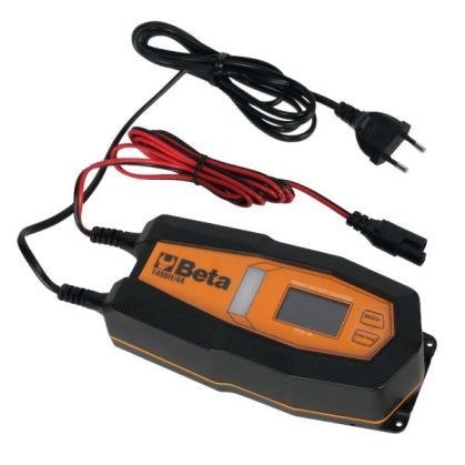 Beta 1498H/4A többfunkciós elektronikus akkumulátortöltő LCD kijelzővel és csatlakozókkal