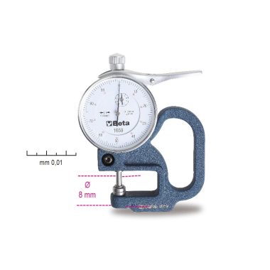 Beta 1659 Mérőórás vastagságmérő, pontosság 0.01 mm