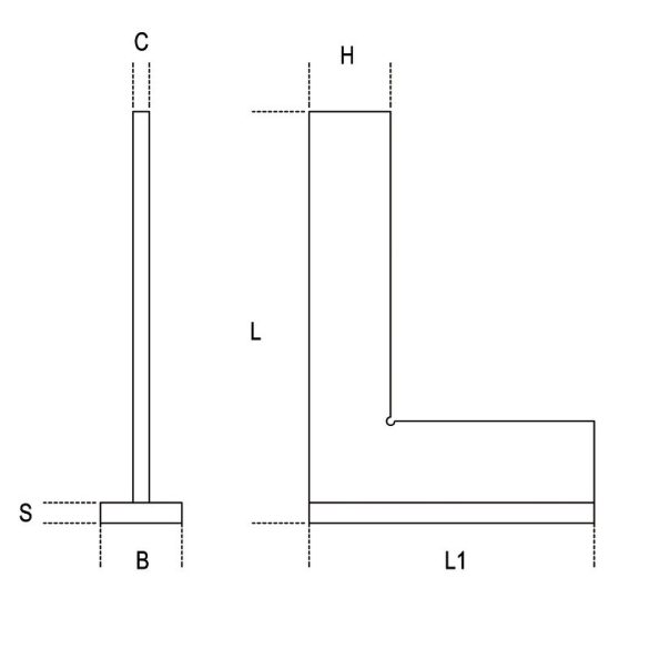 Beta 1670A 400 Talpas precíziós derékszög acélból, köszörült