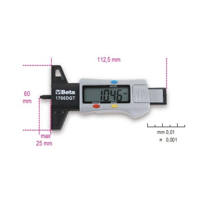 Beta 1706DGT Digitális gumiprofil-mélységmérő