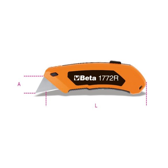 Beta 1772R Behúzható pengéjű kés 5 pengével szállítva