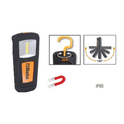   Beta 1838COB Kompakt LED-lámpa, feltölthető, intenzív fényerő, litium-polimér-akkumulátor