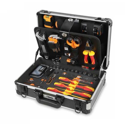 Beta Worker 2054EL-106 villanyszerelő szerszámkészlet táskában, 106 darabos elektrotechnikai szerszám szett, Beta Worker szerszámos táska tartalma