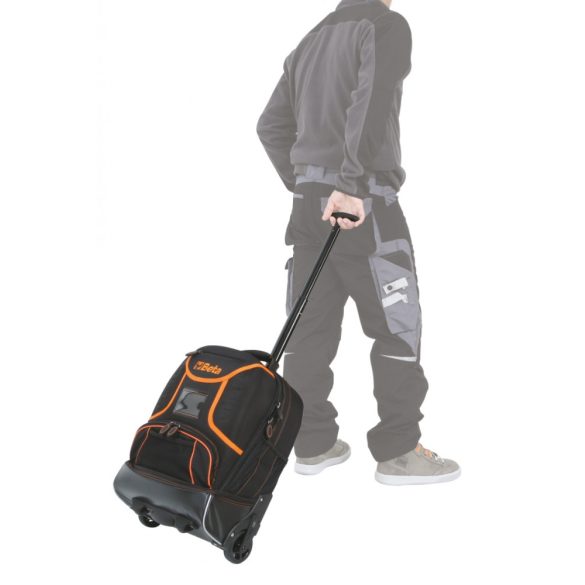 Beta 2106T/VU0 gurulós textil szerszámtáska teleszkópos fogantyúval és 35 darabos professzionális Beta szerszámkészlettel