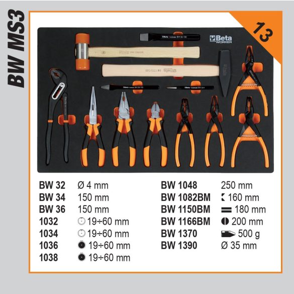 Beta C2400S7/5M 7 fiókos szerszámos kocsi 295 db-os szerszámkészlettel