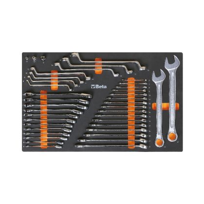 Beta M25 40 darabos szerszámkészlet lágy hőformázott tálcában csillag-villás és racsnis kulcsokkal