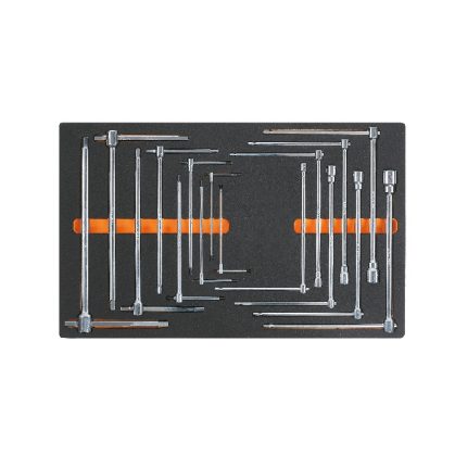 Beta M65 16 részes szerszámkészlet lágy hőformált tálcában, Beta 950 és 951 típusú szerszámok