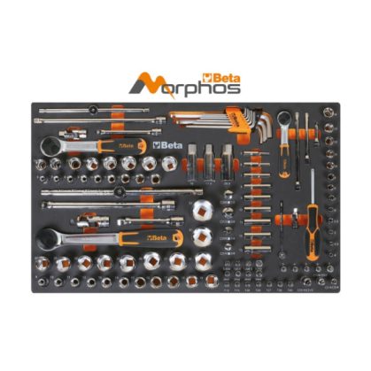   Beta M105MH EVA habszivacs tálca 1/4"-os, 3/8"-os és 1/2"-os dugókulcsokkal