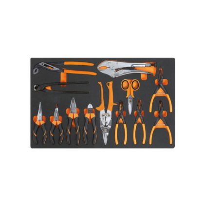   Beta M129 EVA habszivacs tálca laposfogókkal és vágószerszámokkal