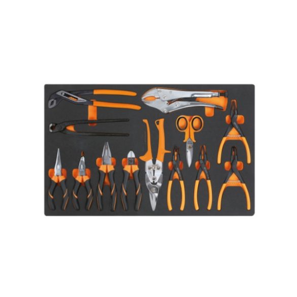 Beta M129 EVA habszivacs tálca laposfogókkal és vágószerszámokkal