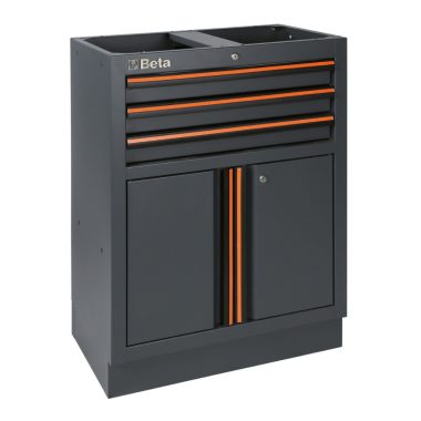   Beta C45PRO M3A 3 fiókos, 2 ajtós rögzített modul a C45PRO műhelyberendezés összeállításhoz