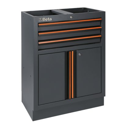   Beta C45PRO M3A 3 fiókos, 2 ajtós rögzített modul a C45PRO műhelyberendezés összeállításhoz