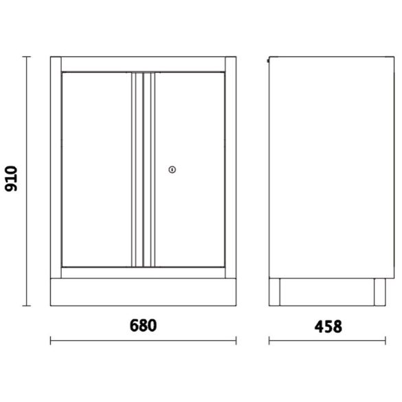 C45PRO MA Kétajtós rögzített modul a C45PRO műhelyberendezés összeállításhoz