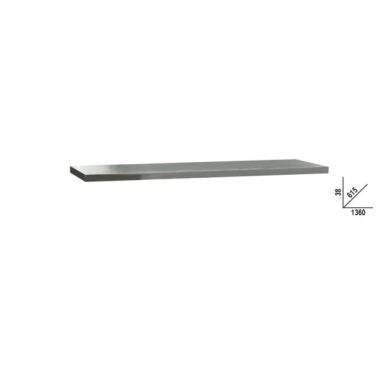   Beta C45PRO 2.0 PXE/2-1,3MT  rozsdamentes acéllal fedett MDF munkalap, 1360 mm x 615 mm