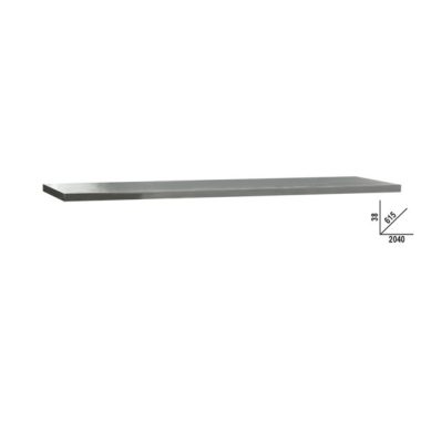   Beta C45PRO 2.0 PXE/3-2,0MT rozsdamentes acéllal fedett MDF munkalap, 2040 mm x 615 mm
