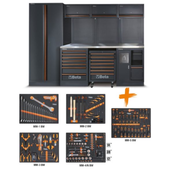 Beta C45PRO 2.0 X/268UT műhelyberendezés 268 részes Beta Worker szerszámkészlettel