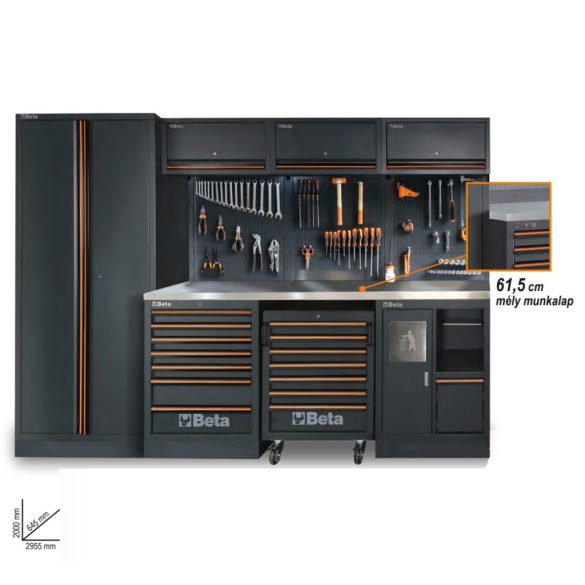 Beta C45PRO 2.0 W/268UT műhelyberendezés 268 részes Beta Worker szerszámkészlettel